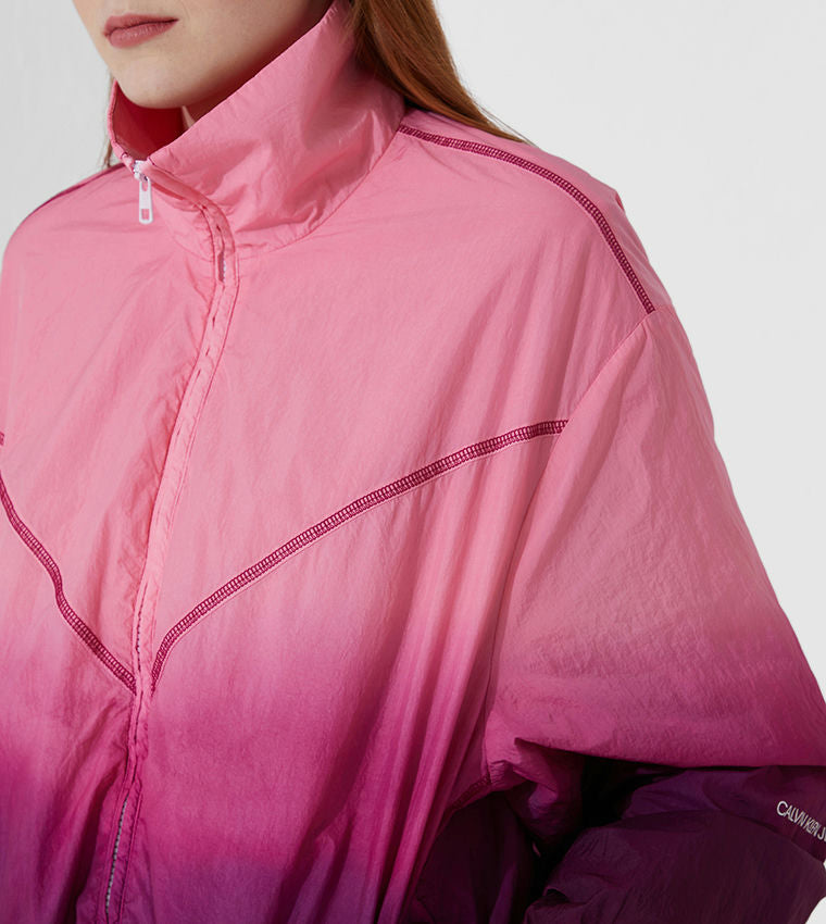 lightweight jacket-dark pink gradient-large (oversized fit)