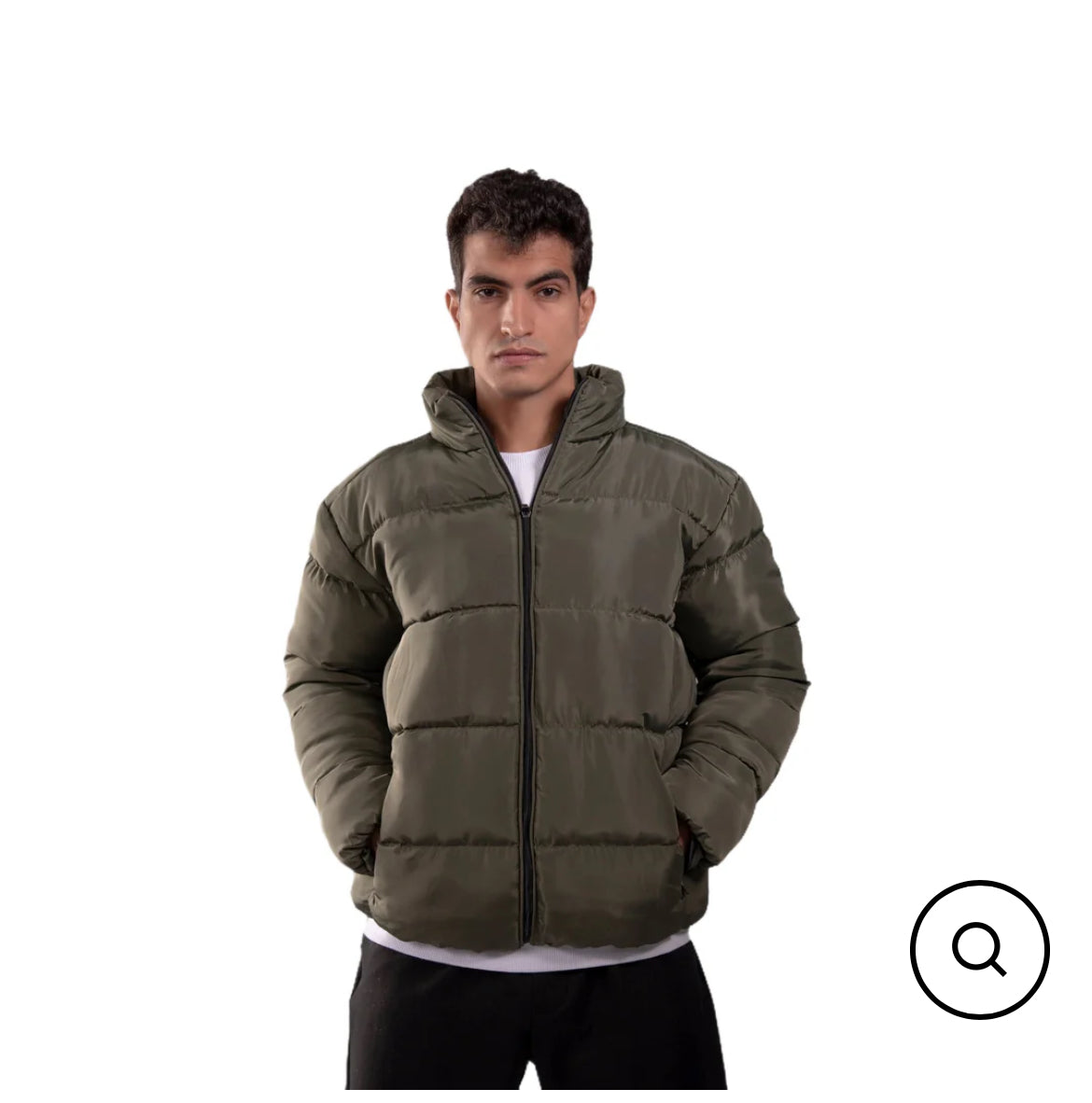 Puffer jacket-Olive -Medium