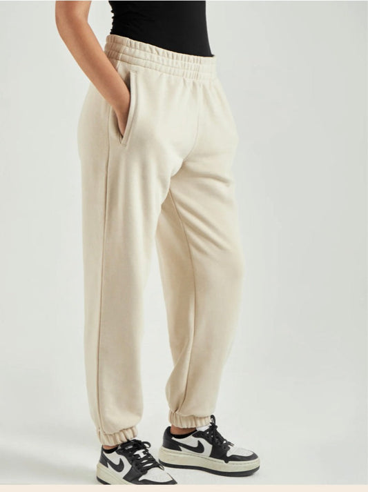 Sweatpants-Beige-M