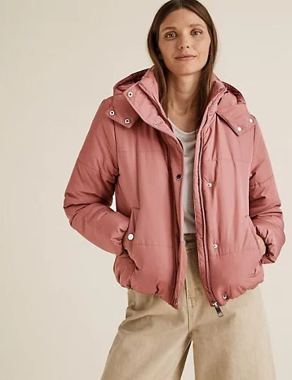 Puffer Jacket-Nude-20 US -24 UK