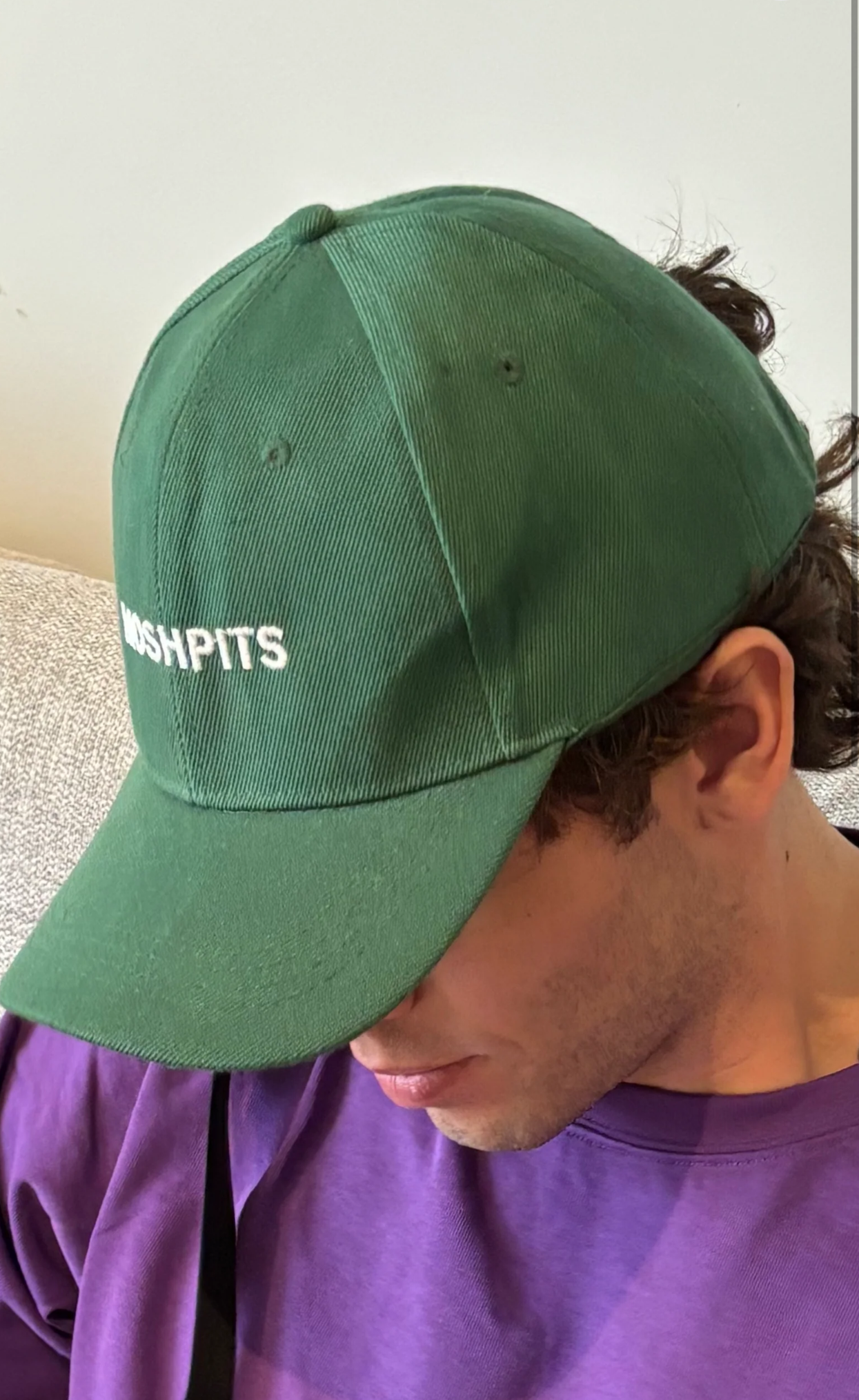 Green cap mosh pits-Green-Free size