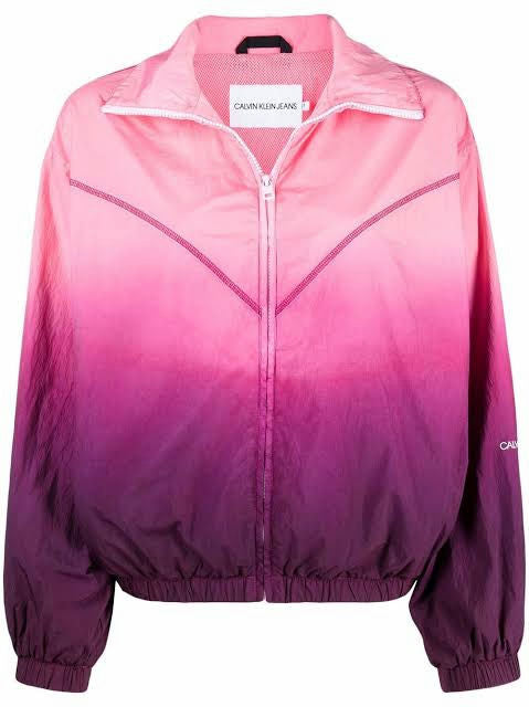 lightweight jacket-dark pink gradient-large (oversized fit)