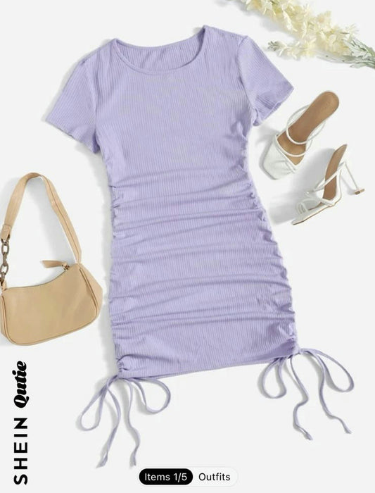 Basic purple dress-Small