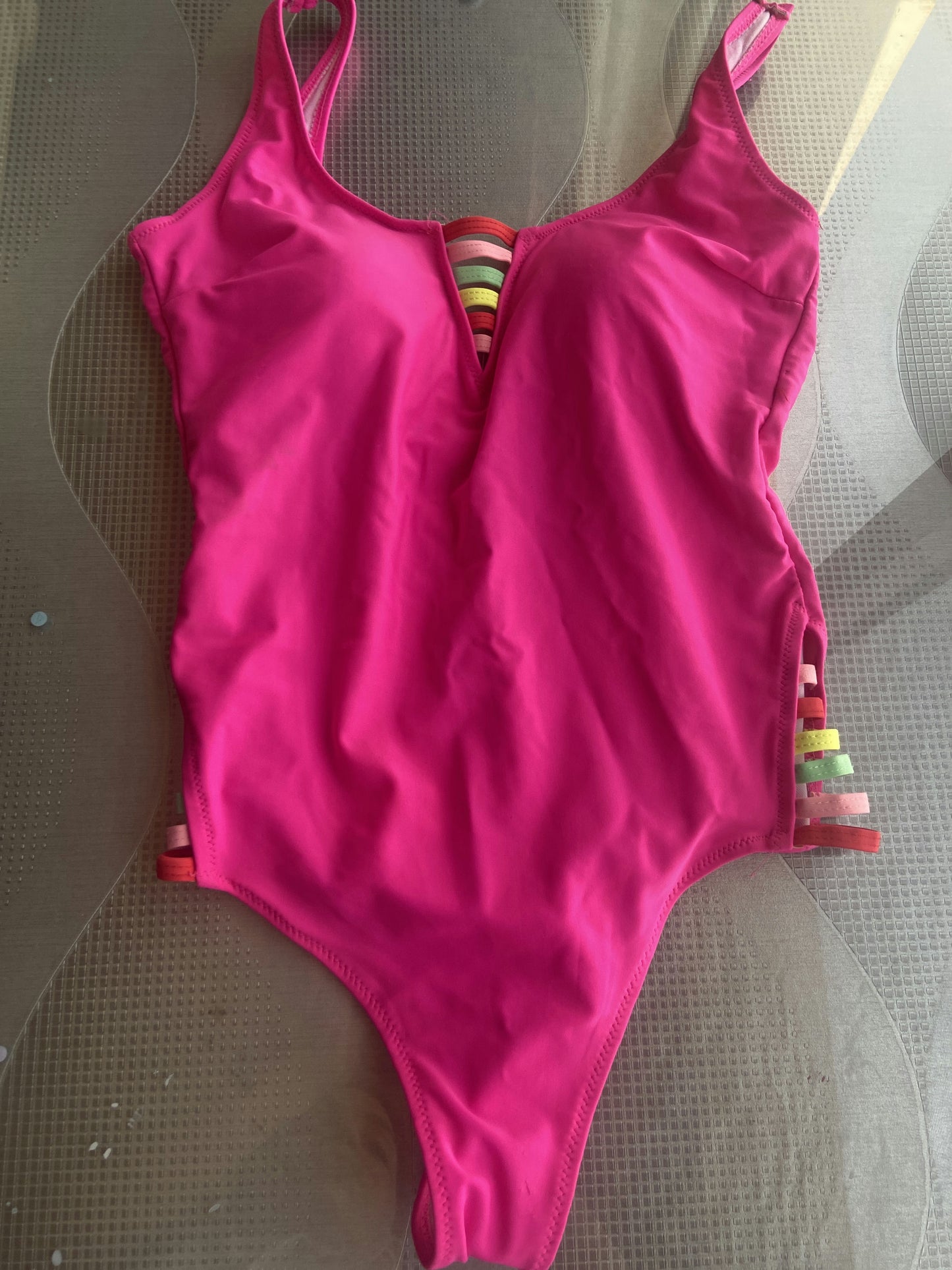 Pink one-piece swimsuit (never used)-Large