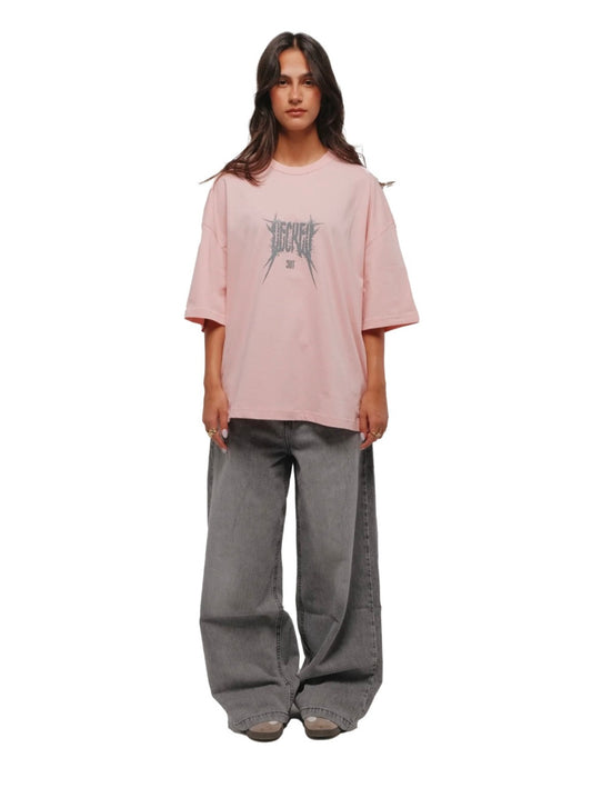 Oversized tshirt (egyptian outlaws)-Pink-Small