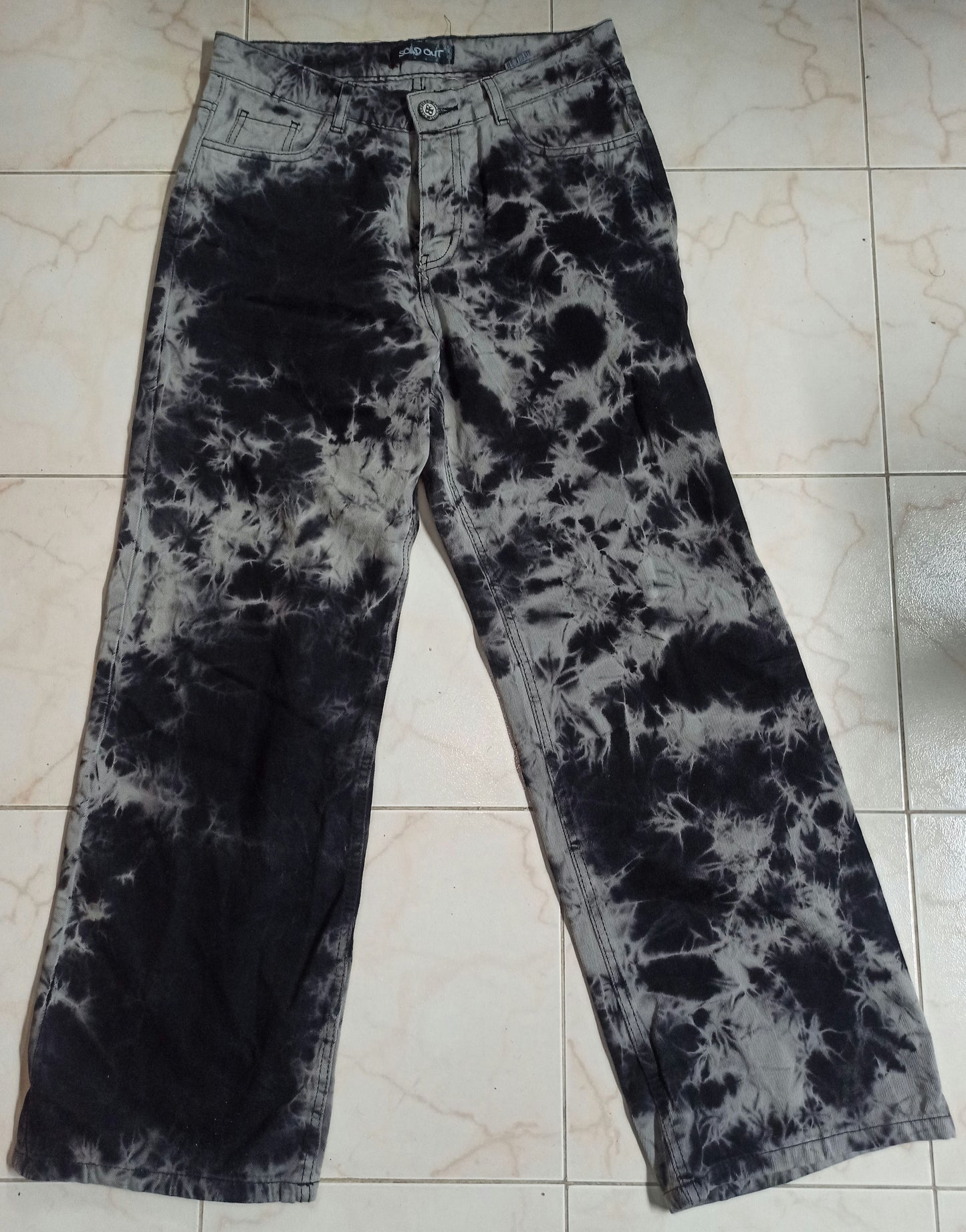 Jeans-Black/white-32