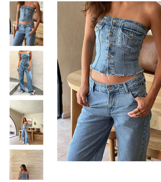 denim corset-jeans-xs