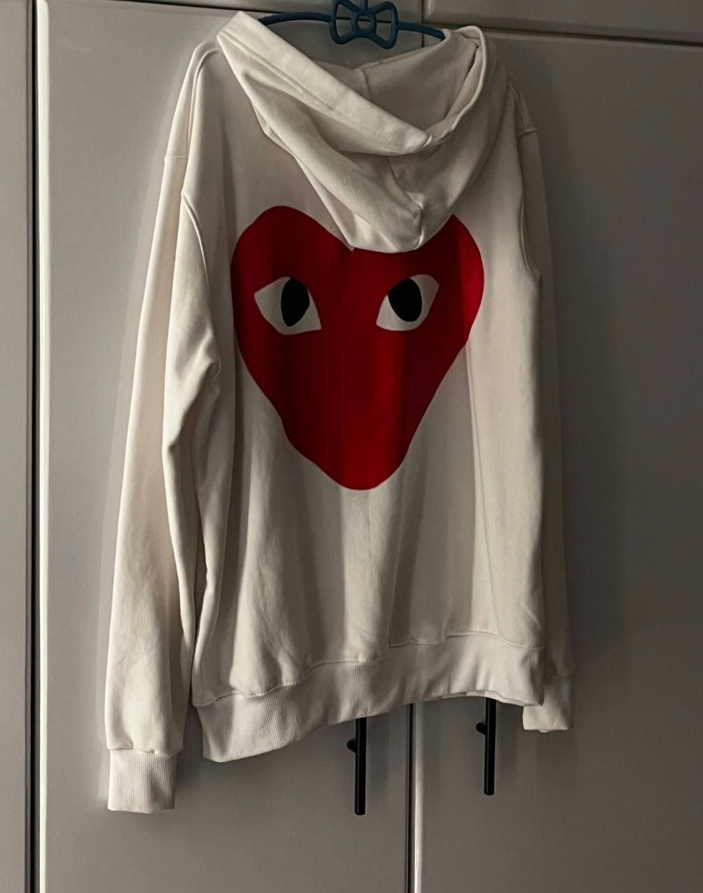 Heart hoodie-White-M-xl