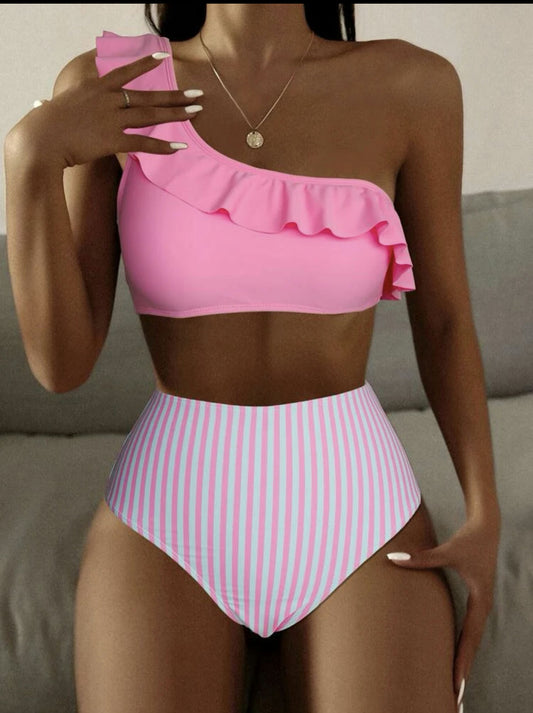 Bikini swimwear-Baby pink-Xs