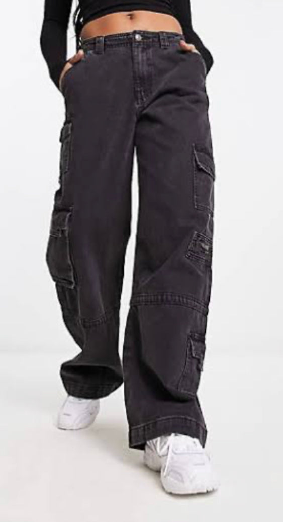 Cargo pants-Washy black-34