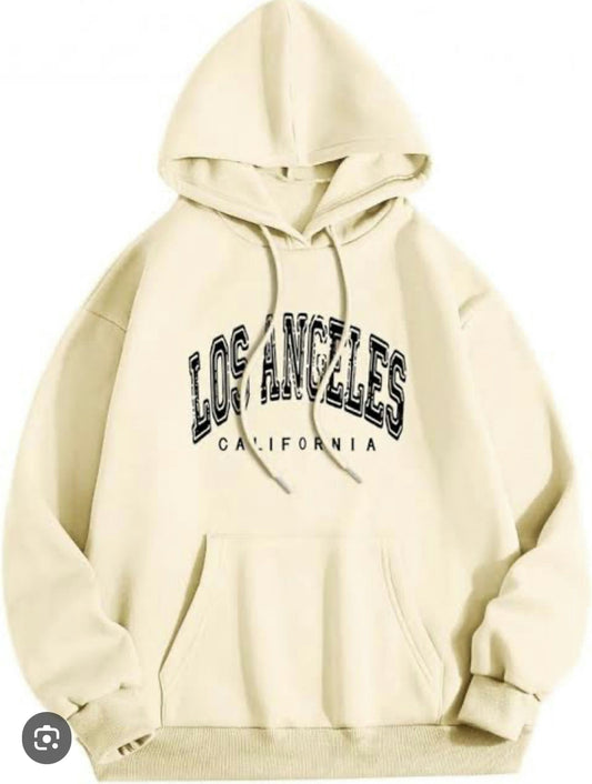 Beige hoodie Los Angeles-M