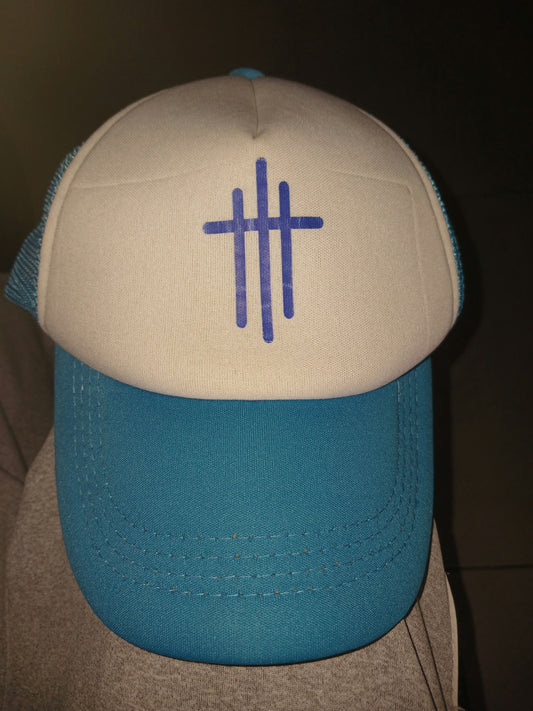 Cap-Light blue-white