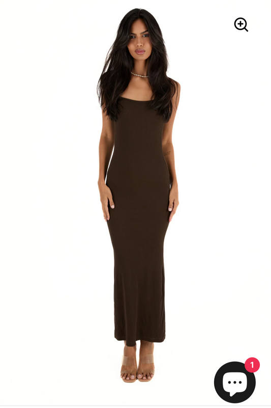 Doxx maxi dress-Brown-medium/large