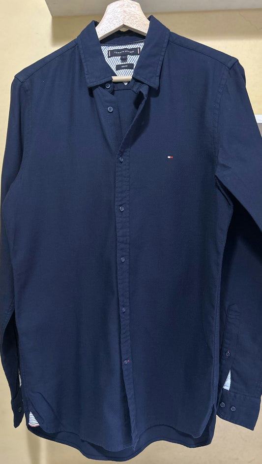 Oxford Shirt-Slim Fit-Navy-S