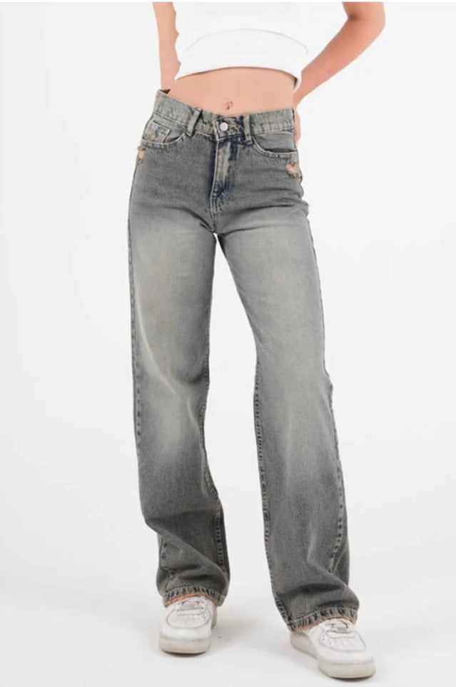 Jeans-Blueish grey-M