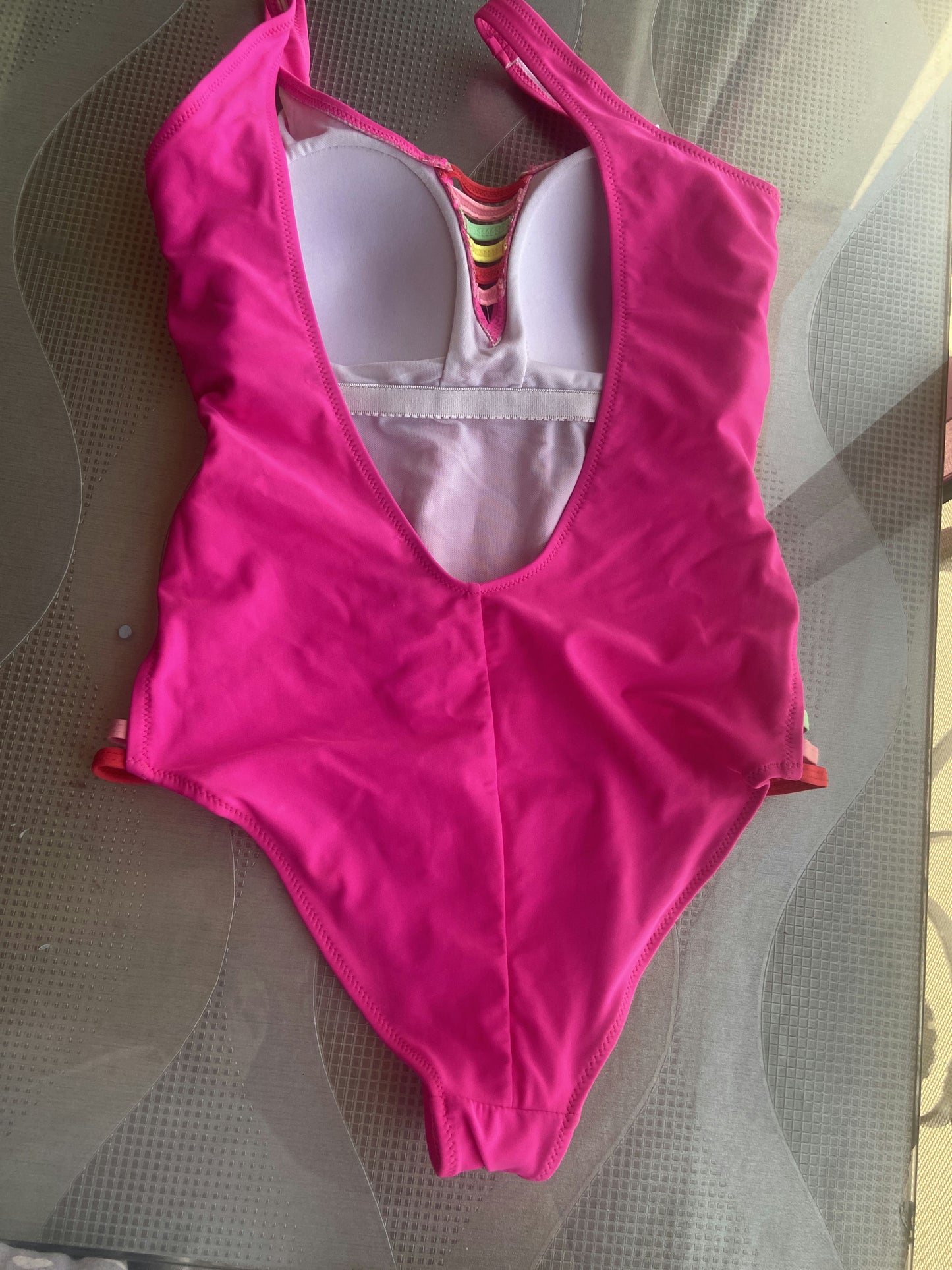 Pink one-piece swimsuit (never used)-Large