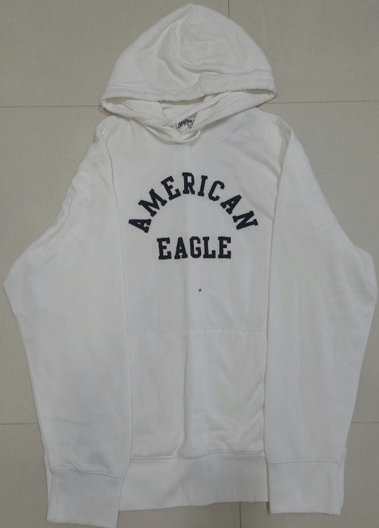 White hoodie with AE logo-White-Medium