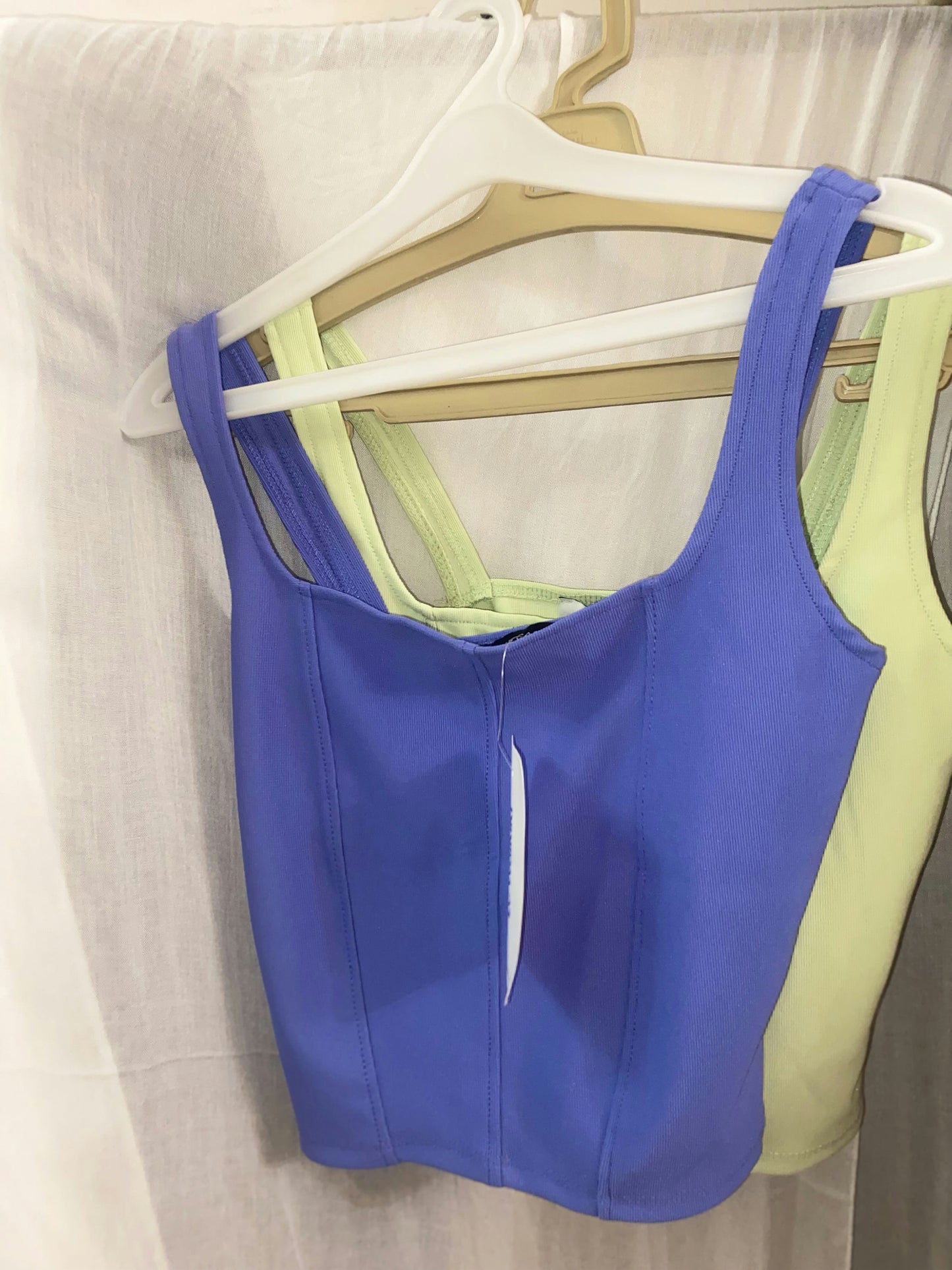 Crop top-Lime green and purple-S/M