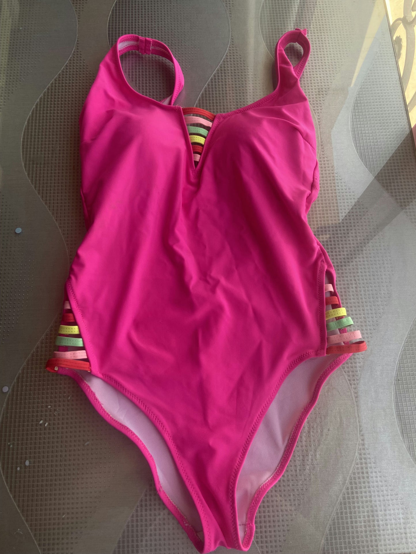 Pink one-piece swimsuit (never used)-Large