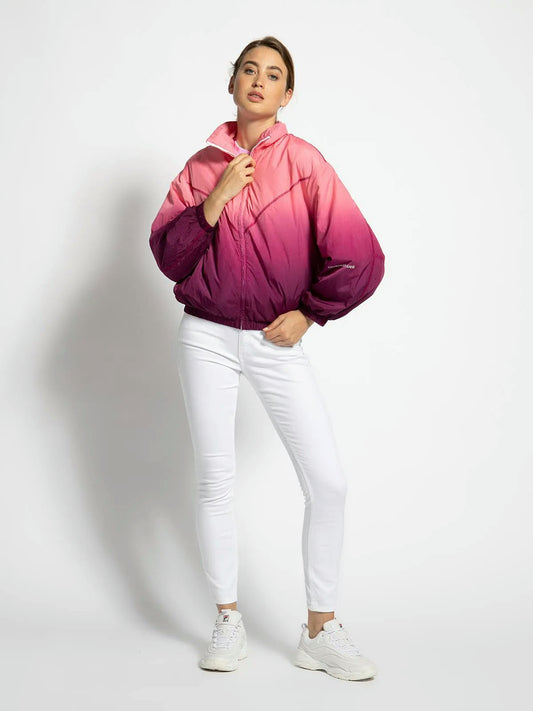 lightweight jacket-dark pink gradient-large (oversized fit)