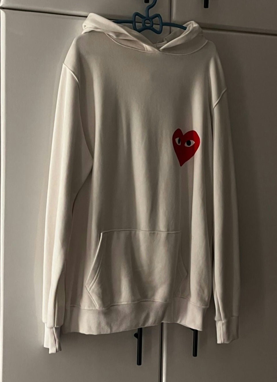 Heart hoodie-White-M-xl